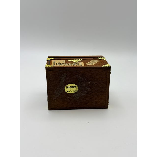 A delightful vintage 1:12 scale miniature wooden trunk by Shackman, marked Made in Japan. Crafted with solid wood...