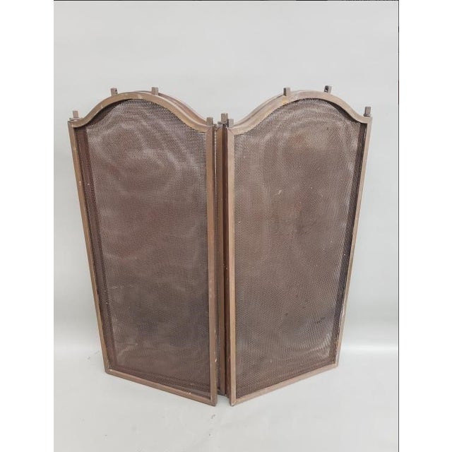 Gorgeous Fireplace Screen in Good Vintage Condition. Solid and Firm. There is wear that is usual for their age. Please...