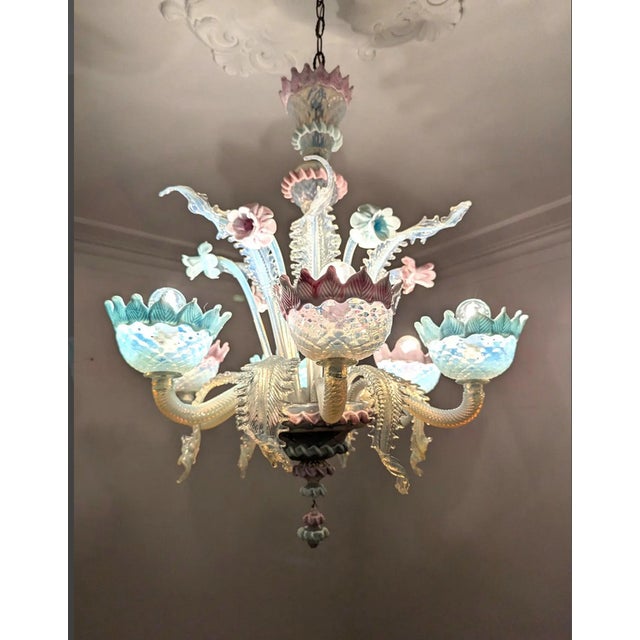 Murano Glass Chandelier from Ca Rezzonico, 1980s For Sale - Image 10 of 11
