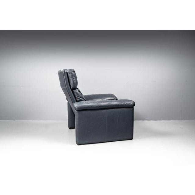 Animal Skin Blue Leather Armchair from Cor Conseta, Germany, 1980s For Sale - Image 7 of 18