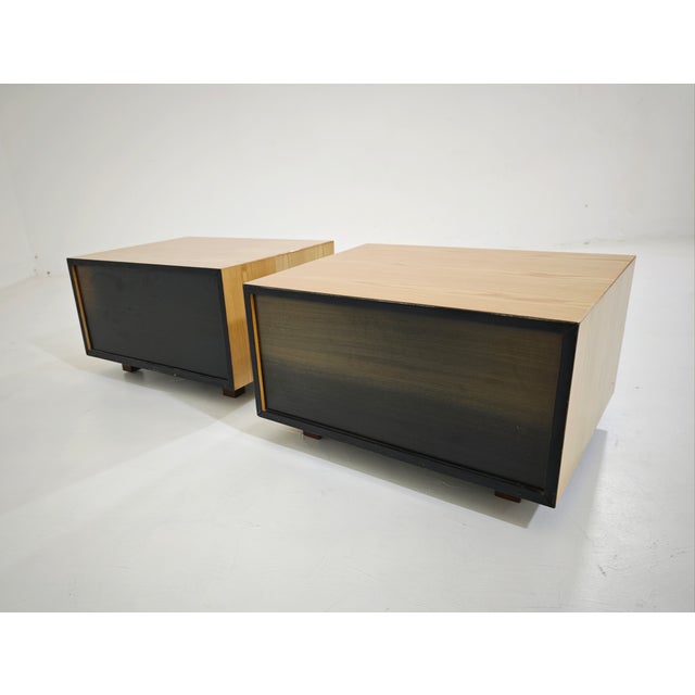 Modern Wooden Bedside Tables by Saporiti Italia, 1980, Set of 2 For Sale - Image 3 of 18