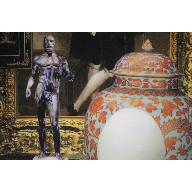 Rustic Estate Interior Decoupage Painting For Sale - Image 3 of 6