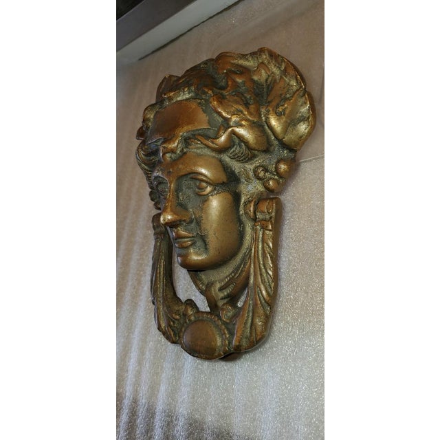 Late 19th Century Victorian Neoclassical Solid Bronze Door Knocker For Sale - Image 4 of 11