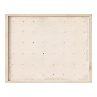 Cream and Pastel Dots Neutral Abstract Art Print, 18 X 24, Print in Wood Frame For Sale
