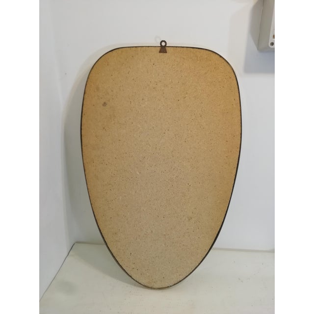 Vintage Mirror with Brass Frame, Italy, 1960s For Sale - Image 6 of 8