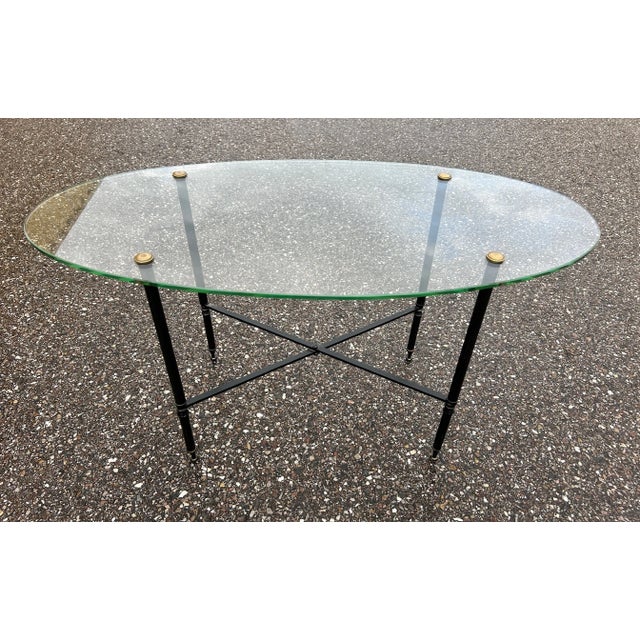 1950s Brass and Glass Coffee Table, 1950s For Sale - Image 5 of 8
