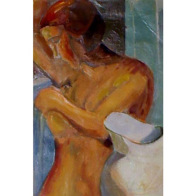 Oil on Board Portrait of Naked Woman, 1930s For Sale - Image 6 of 10