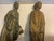 Pair of Vintage/Antique Ceramic Asian Scholar Figures on Pedestal Bases Set of 2 For Sale - Image 4 of 18