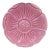 French Mid-Century Majolica Pink Flower Plate Charolles For Sale