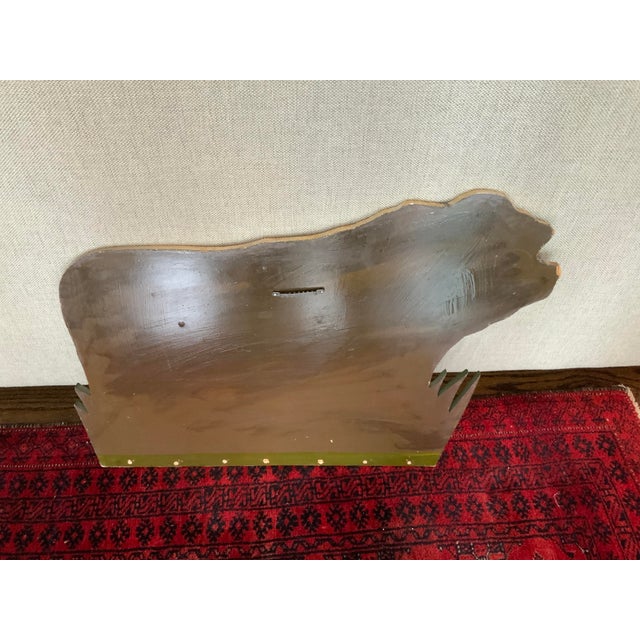 1980s Mrs. O’Leary’s Cow Oil Painting of Cow on Wood in Pasture For Sale - Image 9 of 10