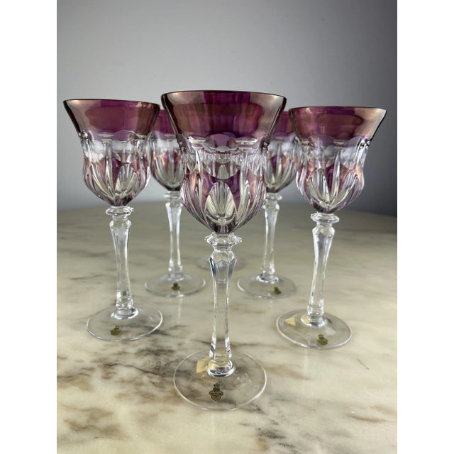 Vintage Lead Crystal Glasses, 1980s, Set of 6 For Sale - Image 13 of 13