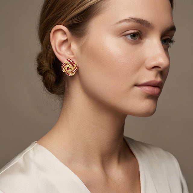 Elevate your elegance with our stunning Ribbon Wave Swirl Design Earrings, crafted from luxurious stamped 18k Yellow Gold....