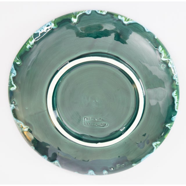 Mid Century French Vallauris Majolica Oyster Plate For Sale In Houston - Image 6 of 8