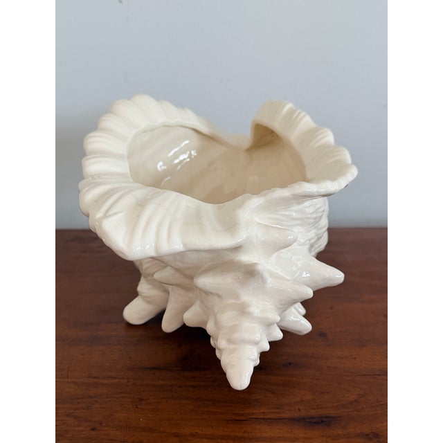 Large Ceramic Conch Shell For Sale - Image 4 of 10