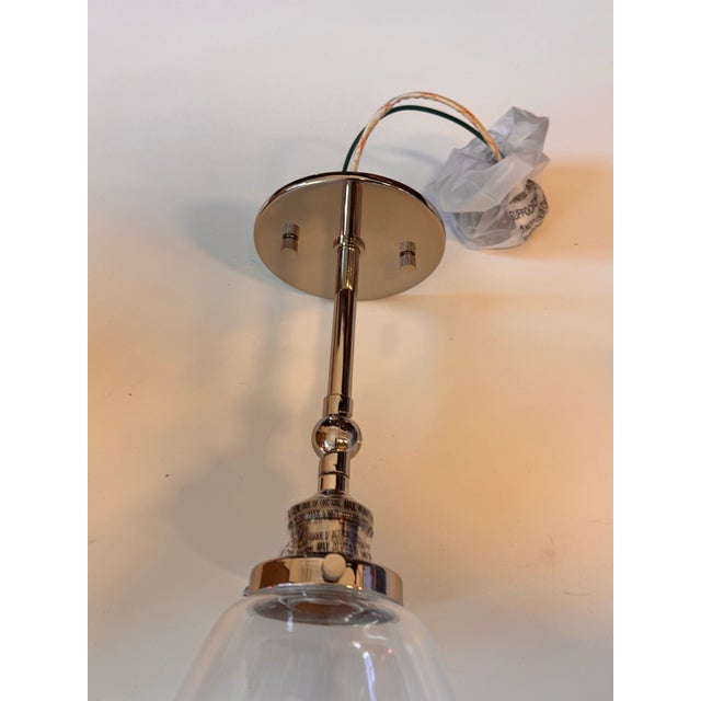 Restoration Hardware 20th C. Factory Filament Clear Glass Cloche Sconce For Sale - Image 10 of 15