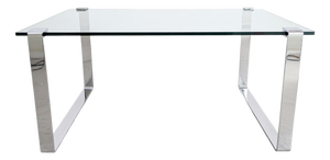 Glass Dining Table with Chrome Finish from Draenert