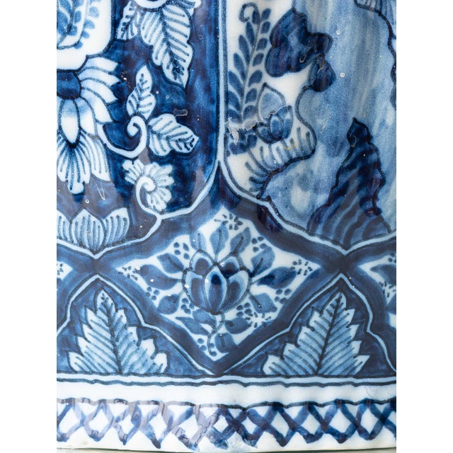 Vintage Delft Blue and White Chinoiserie Makkum Table Lamp, 1950s For Sale - Image 15 of 18