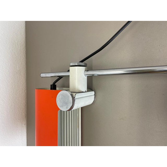 Adjustable Orange Metal Wall Light attributed to Wilhem Braun-Feldweg Doria Light, Germany, 1970s For Sale - Image 11 of 18