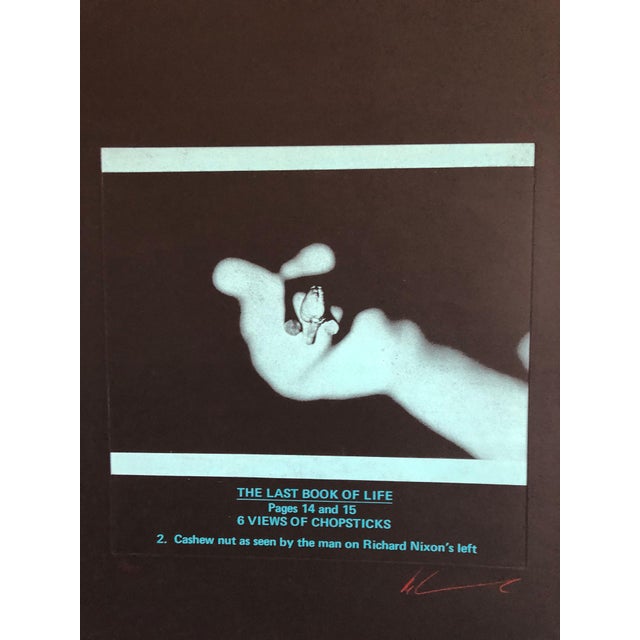 Last Book of Life. (Photos from a dinner of Richard Nixon’s with Chou En Lai’s various views of Chinese chopsticks)...