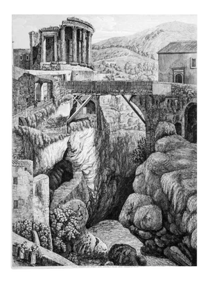 Veduta Generale del Tempio della Sibilla\. - by L. Rossini - 1824 1824