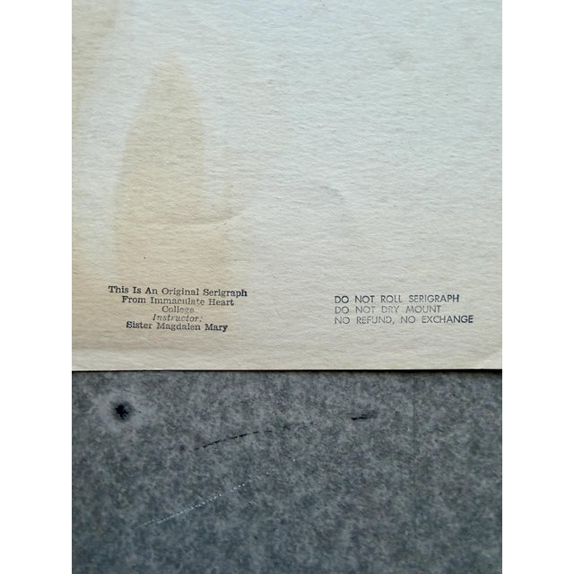 1963 Belle Osipow Signed Serigraph "Foot Featly Here and There" Immaculate Heart College Sister Magdalen Mary Pop Art For Sale - Image 12 of 13