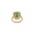 Metal 7.22Ct Zambian Emerald Halo Diamond Bridal Cocktail Ring Size 5 in 18k Solid Gold For Sale - Image 7 of 17