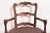 1980s Baker Furniture French Provincial Louis XV Carved Walnut Armchair or Dining Captain Chair For Sale - Image 5 of 11