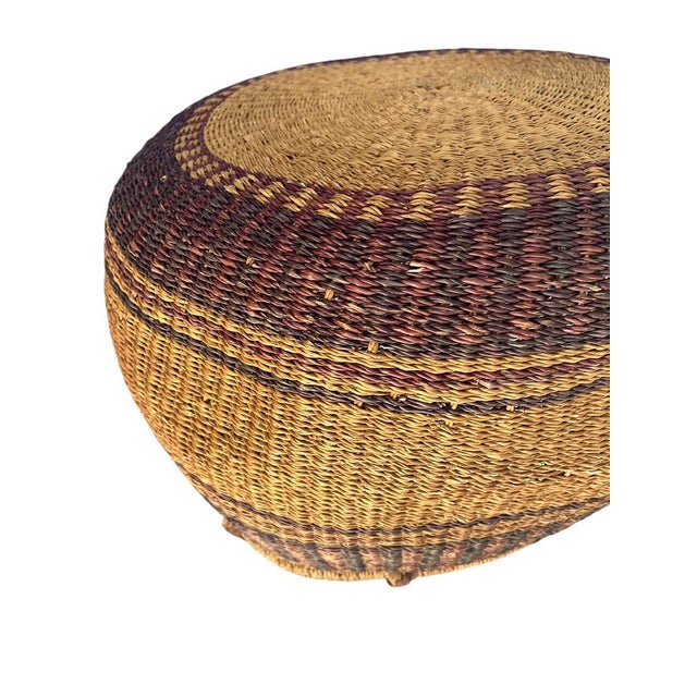 Hand-Woven African Storage Basket, 1960s For Sale - Image 9 of 13