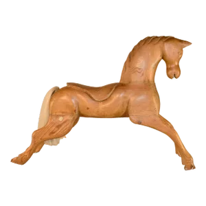 19th Century Hand Carved Pine Horse