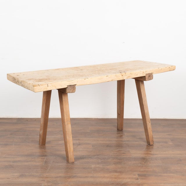 Rustic Console Table With Square Peg Legs, Hungary Circa 1890 | Chairish