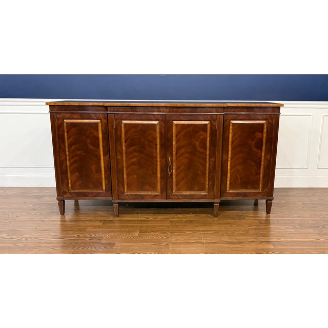 2020s Hepplewhite Four Door Buffet by Leighton Hall - Showroom Sample For Sale - Image 5 of 13