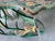 1991 Carlos Alves Sculptural Handmade Mosaic and Metal Leaf Motif Dining Set of 5 For Sale - Image 11 of 12