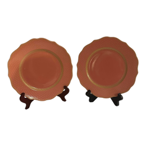 Vintage Robert Stanley Dinner Plates With Gold Trim - A Set of 2