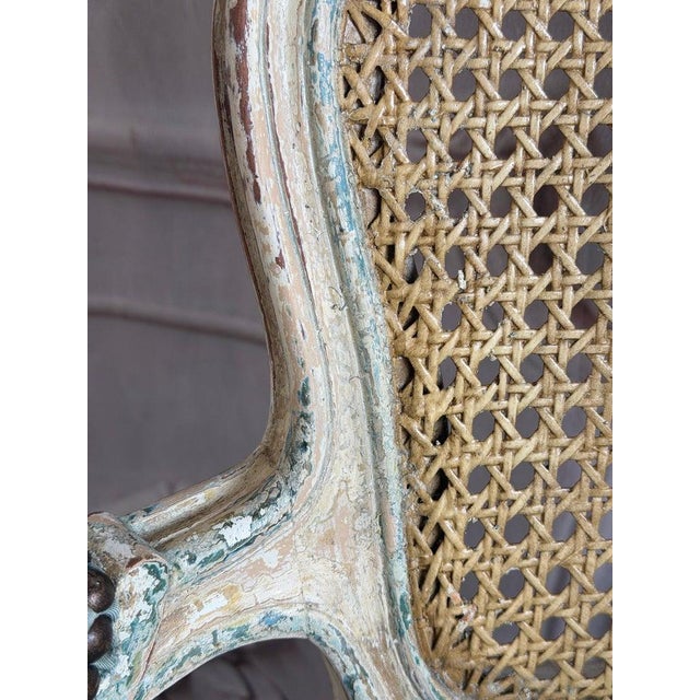 French Louis XV Fauteuil Vanity Chair, Beechwood, Circa 1880-1900 For Sale - Image 4 of 16