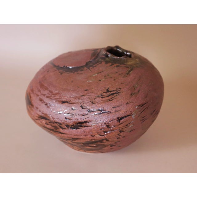 Folk Art Signed Studio Pottery Vessel For Sale - Image 3 of 6
