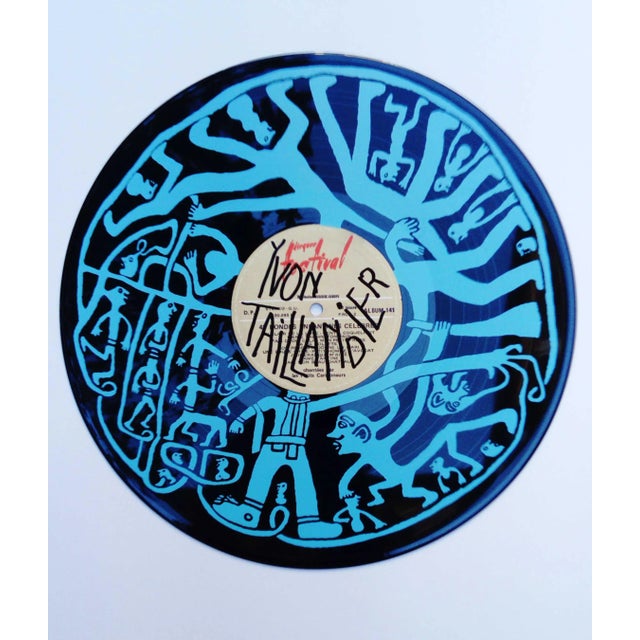 Yvon Taillandier, 33 tours bleu, Silkscreen Print, 2018 For Sale - Image 4 of 6