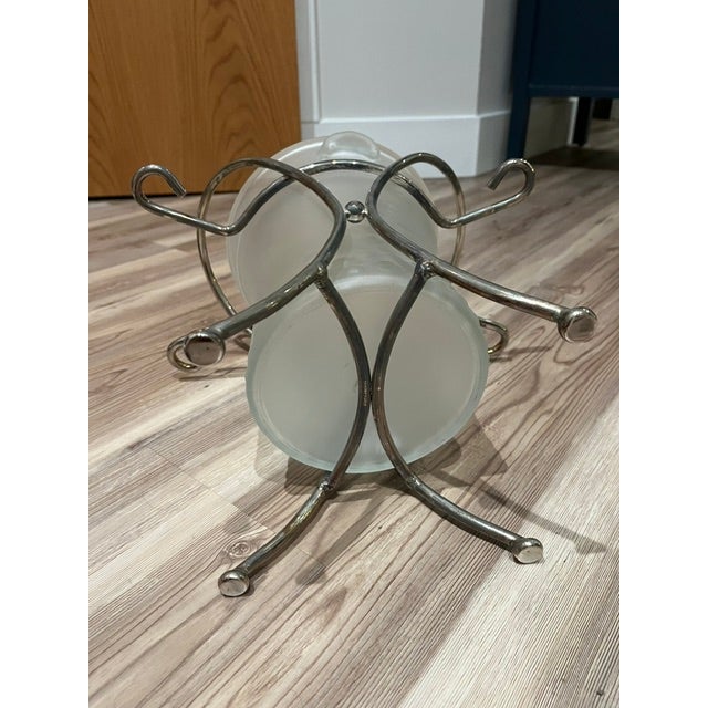 Mid 20th Century Vintage Godinger Champagne Celebration Ice Bucket with Holder For Sale - Image 5 of 9