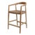 The Eijnar Natural Wooden Counter Stool delivers authentic rustic warmth with its plantation teak construction and...