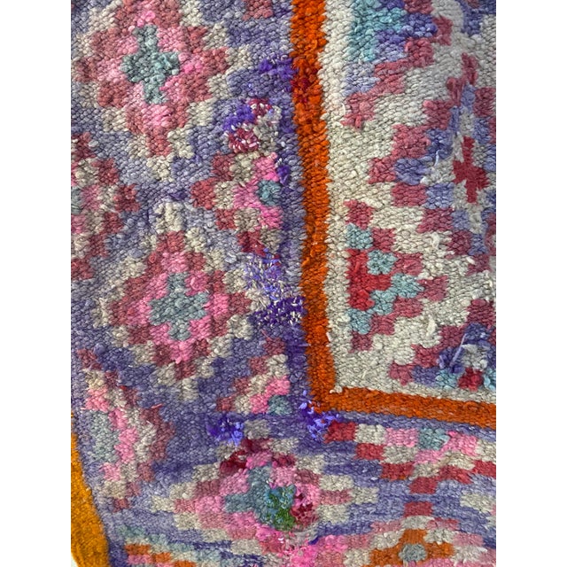 Violet Late 20th Century Vintage Peruvian Andean Geometric Wool Textile With Chakana Motifs For Sale - Image 8 of 13