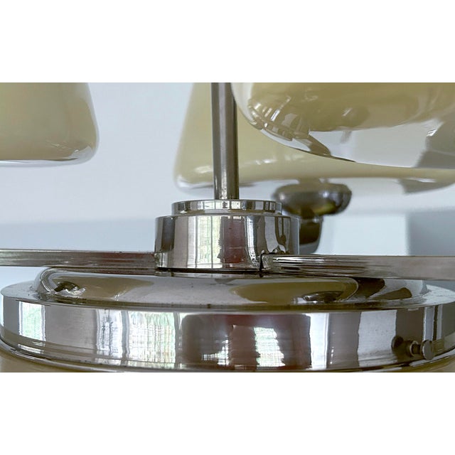 Lage Art Deco Pendant Light in Glass, 1930s For Sale - Image 12 of 18