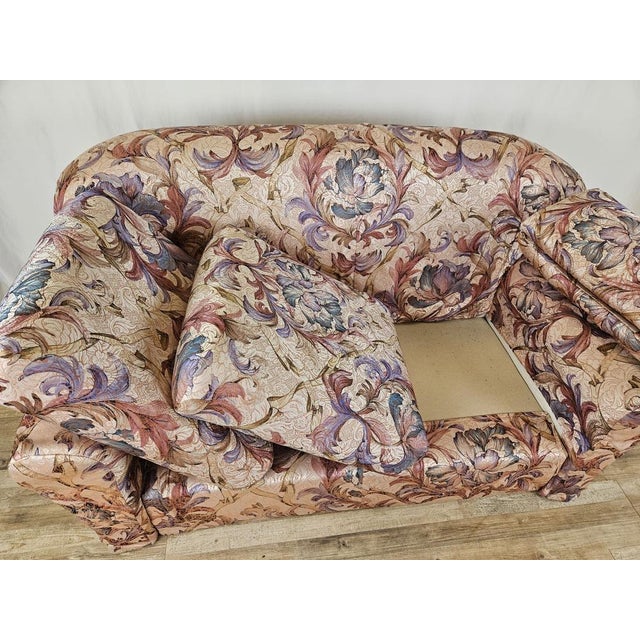 1970s 2-Seater Sofa in Floral Fabric, Italy, 1970s For Sale - Image 5 of 15
