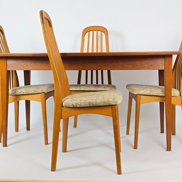 1970s 1970s Benny Linden Danish Modern Teak 5 Pc Dining Set For Sale - Image 5 of 10