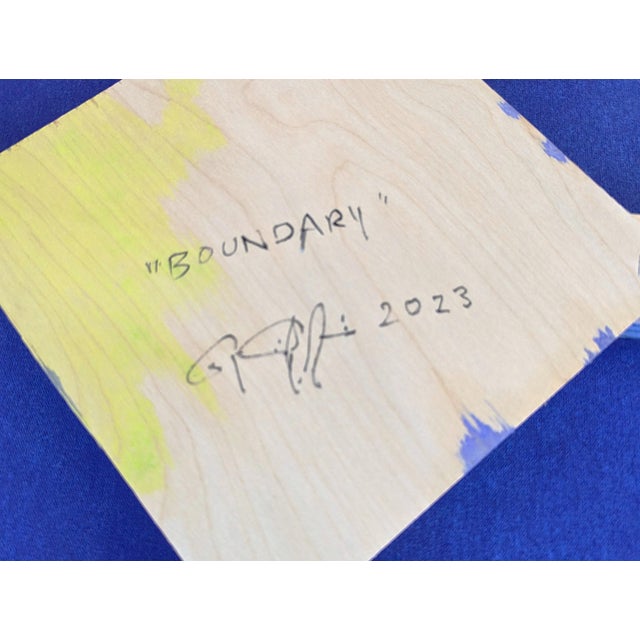 Contemporary Gary Griffin "Boundary" Contemporary Blue, Pink, Green, & Red Tone Color Field Painting, 2023 For Sale - Image 3 of 11