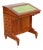 Antique 1860s Victorian Walnut Davenport Writing Desk English Slant Front Secretary With Original Green Baize Top For Sale