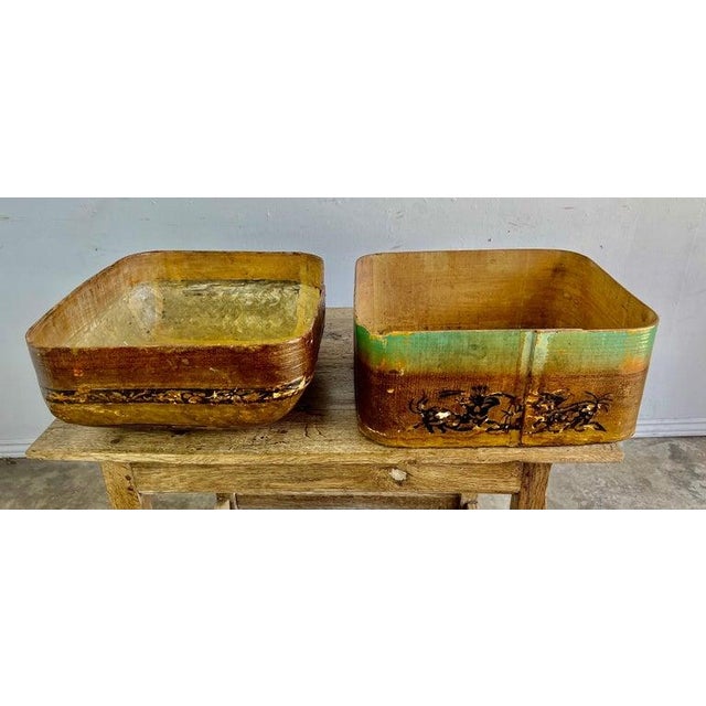 19th Century Antique Distressed Lidded Box, Chinese Paper Mache For Sale - Image 9 of 18