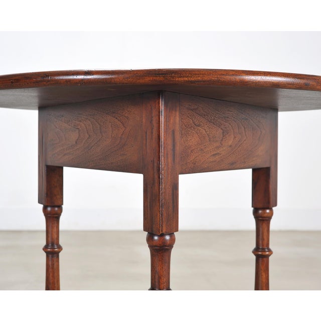 Ralph Lauren Country English Style Walnut Cricket Pub Table For Sale - Image 15 of 18