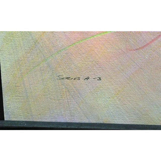 Impressionist Chris Hicks "Series A-3" Hand Signed Fine Art Original Mixed Media Monoprint For Sale - Image 3 of 3