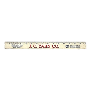 Vintage Wooden Advertising Ruler Soho New York City Decor For Sale