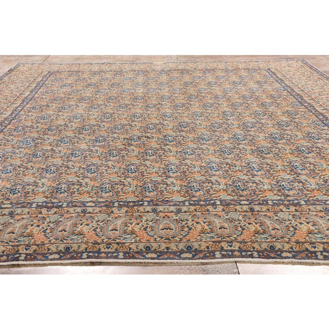 Signed Antique Persian Kashan Rug, 08'04 X 11'03 For Sale - Image 10 of 11