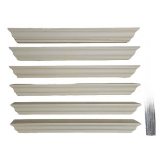 48 in Pottery Barn Crown Molding Picture Ledge Floating Shelves For Sale